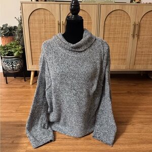 Gray Cowl Neck Sweater